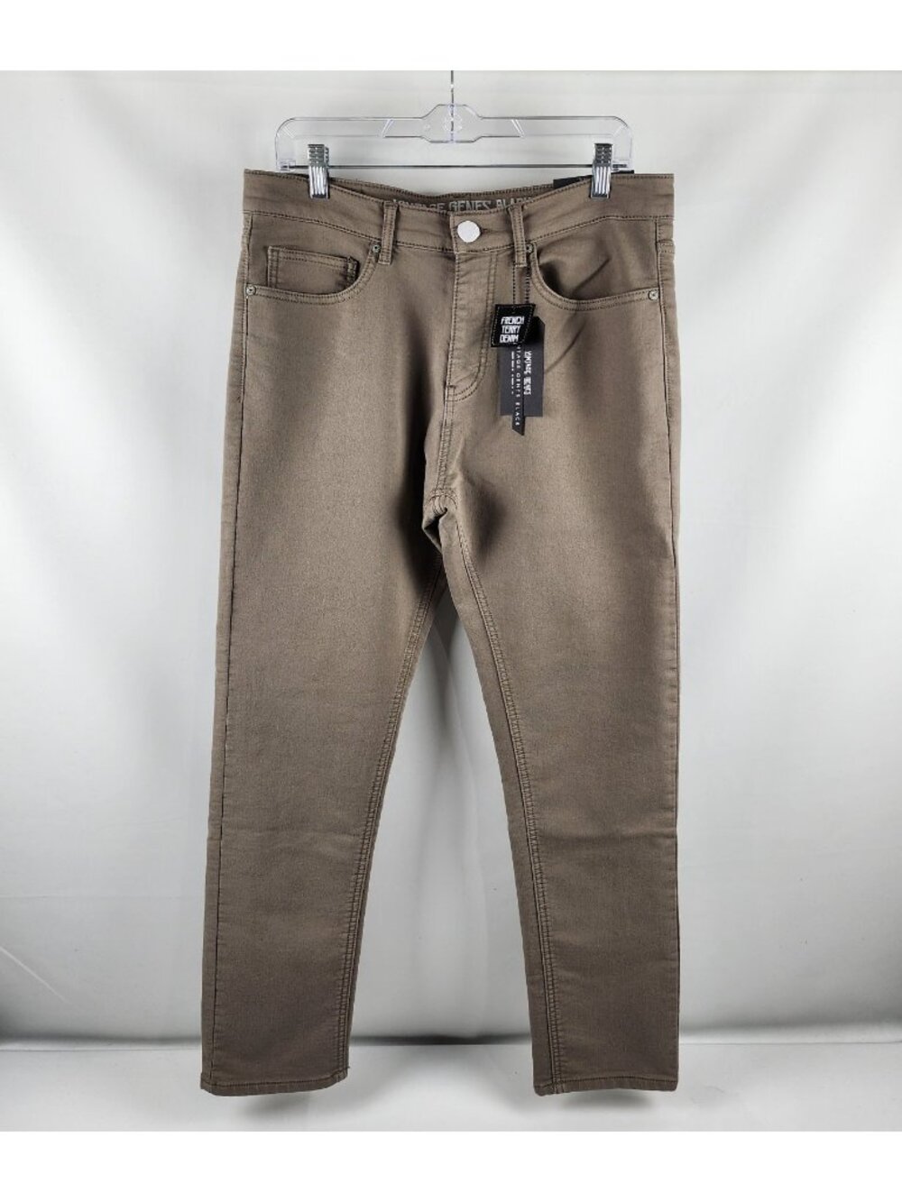 Vintage Genes Black Jeans Mens 32x30 Tan Slim Fit Denim NWT